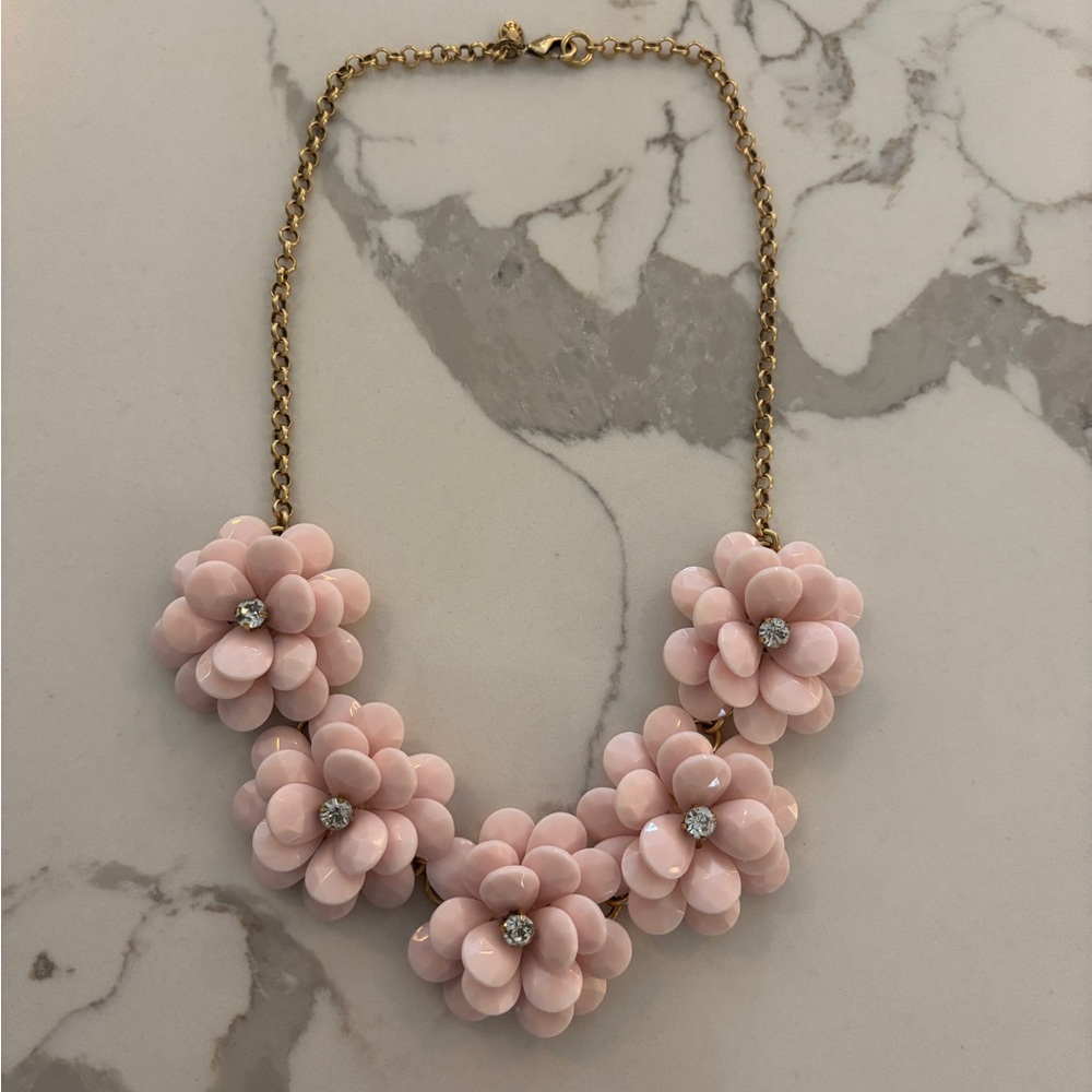 J.Crew Pink Floral Necklace